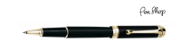 Aurora Talentum Black Resin / Gold Plated Rollerballs