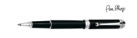 Aurora Talentum Black Resin / Chrome Plated Rollerballs