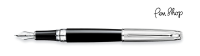 Caran d'Ache Léman Bicolor Black / Silver Plated Vulpennen