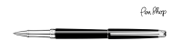 Caran d'Ache Léman Slim Ebony Black / Silver Plated Rollerballs