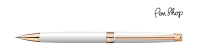 Caran d'Ache Léman Slim White / Rose Gold Plated Vulpotloden