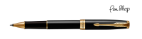 Parker Sonnet Black Lacquer / Gold Plated Rollerballs