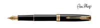 Parker Sonnet Black Lacquer / Gold Plated Vulpennen