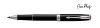 Parker Sonnet Black Lacquer / Platinum Plated Rollerballs