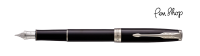 Parker Sonnet Black Lacquer / Platinum Plated Vulpennen