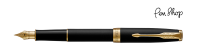 Parker Sonnet Matte Black / Gold Plated Vulpennen