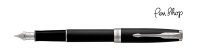 Parker Sonnet Matte Black / Platinum Plated Vulpennen