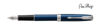 Parker Sonnet Blue Lacquer / Platinum Plated Vulpennen