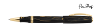 Visconti Medici Black Gold Black Resin / Gold Plated Rollerballs