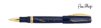 Visconti Medici Blue Gold Blue Resin / Gold Plated Rollerballs