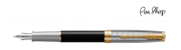 Parker Sonnet Premium Metal & Black Lacquer / Chrome Plated Vulpennen