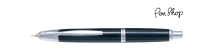 Pilot Capless Silver Black / Rhodium Plated Vulpennen