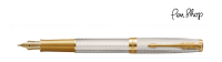 Parker Sonnet Premium Silver Mistral / Gold Plated Vulpennen