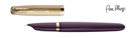 Parker 51 Relaunch  51 Deluxe / Plum / Gold Plated Vulpennen