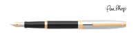 Sheaffer Sagaris Gloss Black, Bright Chrome / Gold Plated Vulpennen