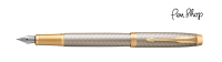 Parker IM Premium Warm Silver / Gold Plated Vulpennen