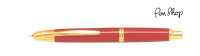 Pilot Capless Gold Red / Gold Plated Vulpennen