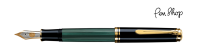 Pelikan Souverän 1000 Black / Green / Gold Plated Vulpennen