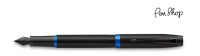 Parker IM Vibrant Rings Satin Black / Marine Blue Vulpennen