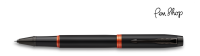 Parker IM Vibrant Rings Satin Black / Flame Orange Rollerballs