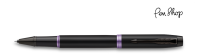 Parker IM Vibrant Rings Satin Black / Amethyst Purple Rollerballs