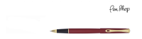 Diplomat Traveller Dark Red / Gold Plated Rollerballs