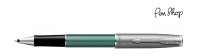 Parker Sonnet Essential Sandblasted Steel / Green / Chrome Plated Rollerballs