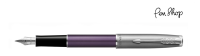 Parker Sonnet Essential Sandblasted Steel / Violet / Chrome Plated Vulpennen